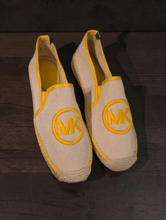 Michael Kors Shoes - NWOT Michael Kors Yellow and Beige Slip-Ons SIZE 7.